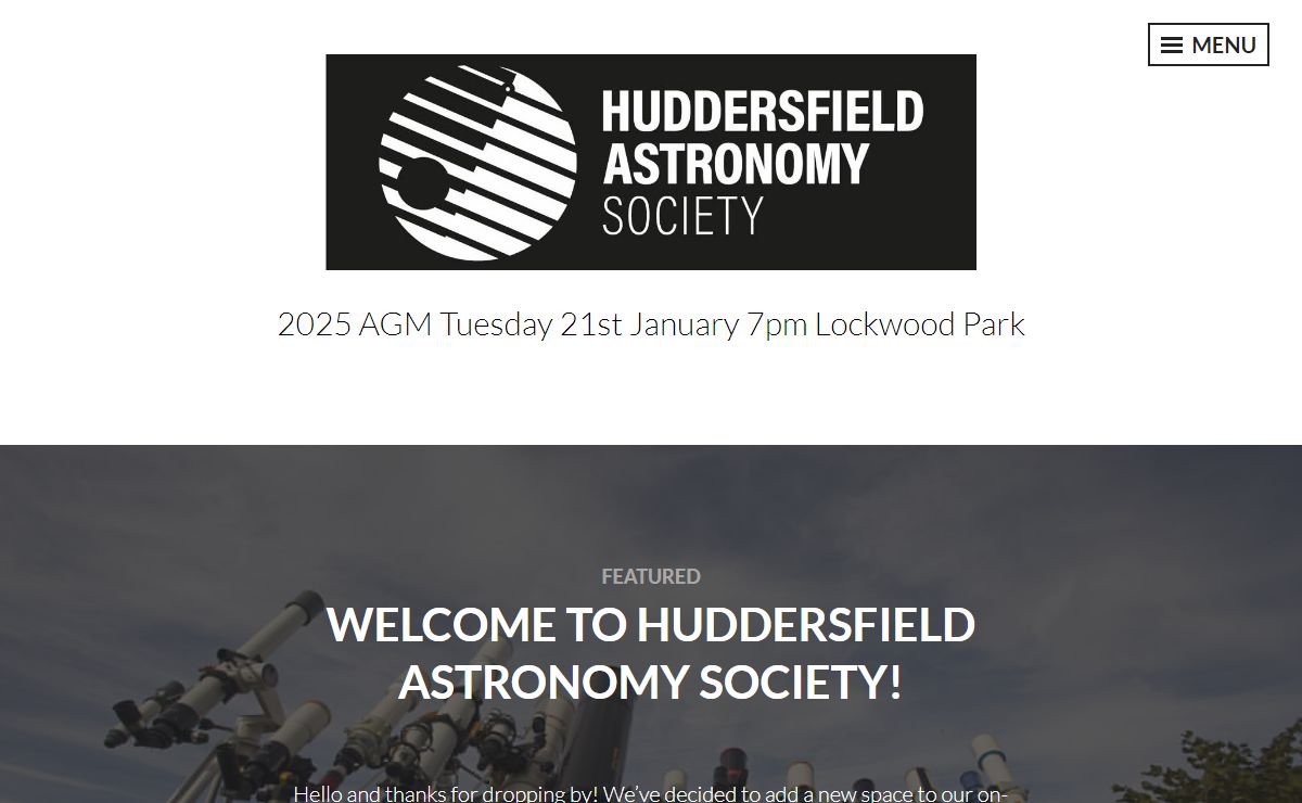 2025 AGM Tuesday 21st January 7pm Lockwood Park