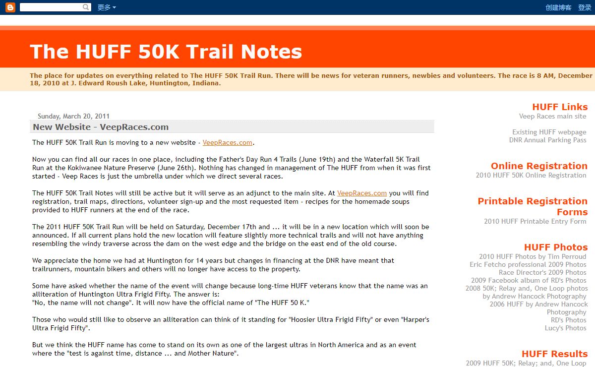 The HUFF 50K Trail Notes