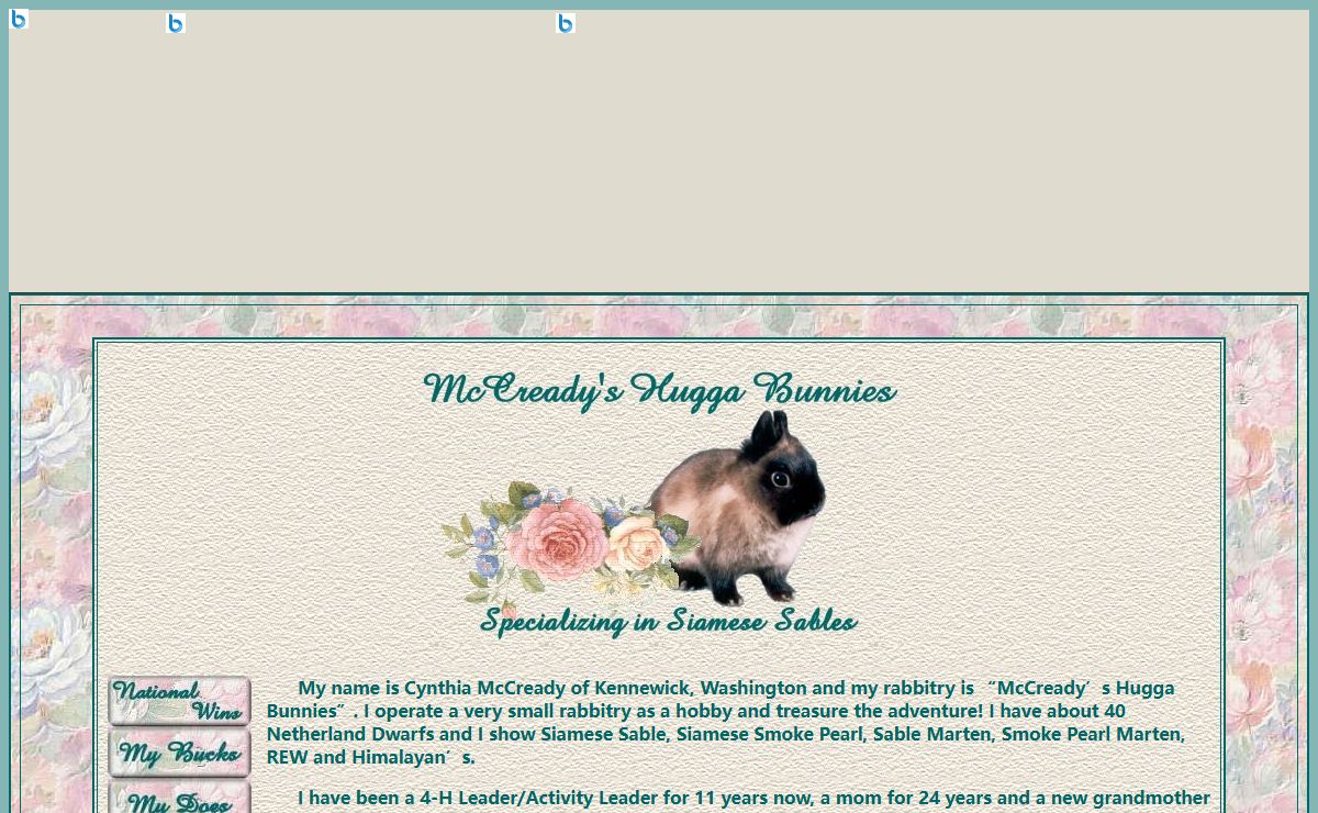McCready's Hugga Bunnies.
