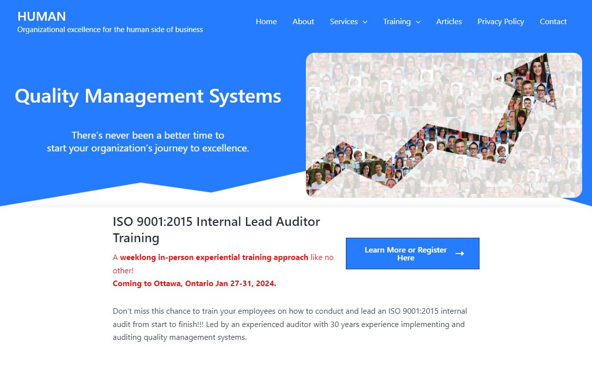 HUMAN – Organizational excellence for the human side of business