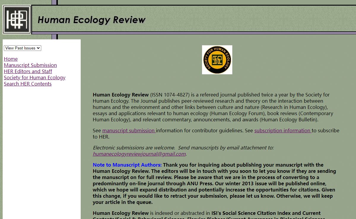 Human Ecology Review