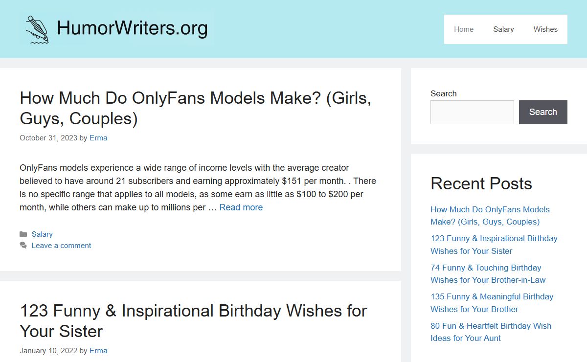 humorwriters.org -