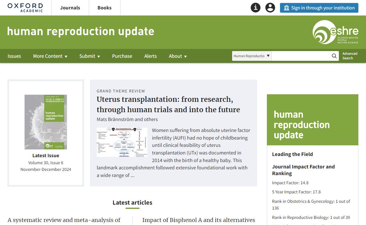 Human Reproduction Update | Oxford Academic