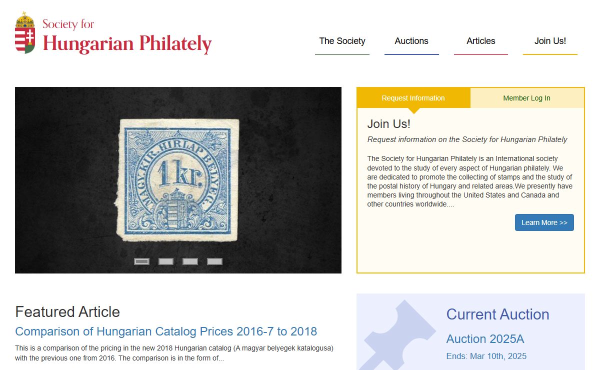 Society for Hungarian Philately – For those interested in all aspects of Hungarian Philately.