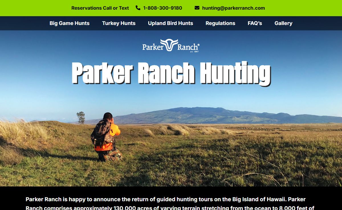 Hunt Hawaii - Parker Ranch Hunting Tours