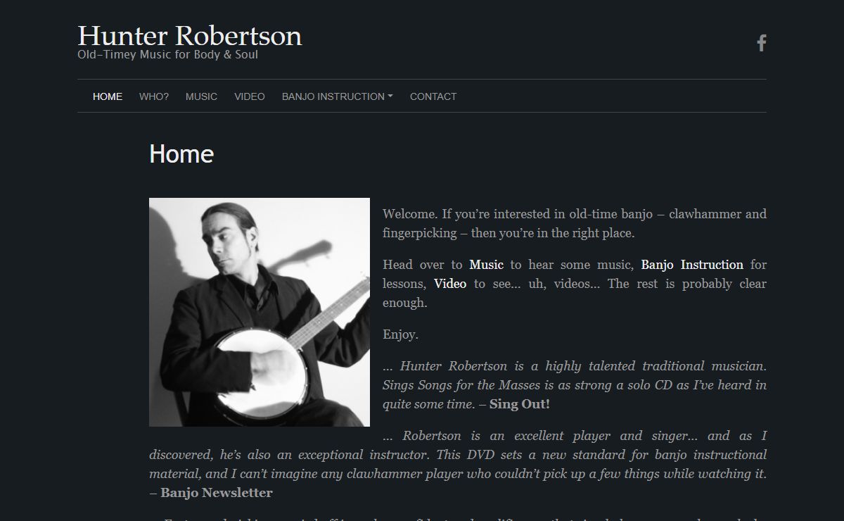 Hunter Robertson – Old-Timey Music for Body & Soul