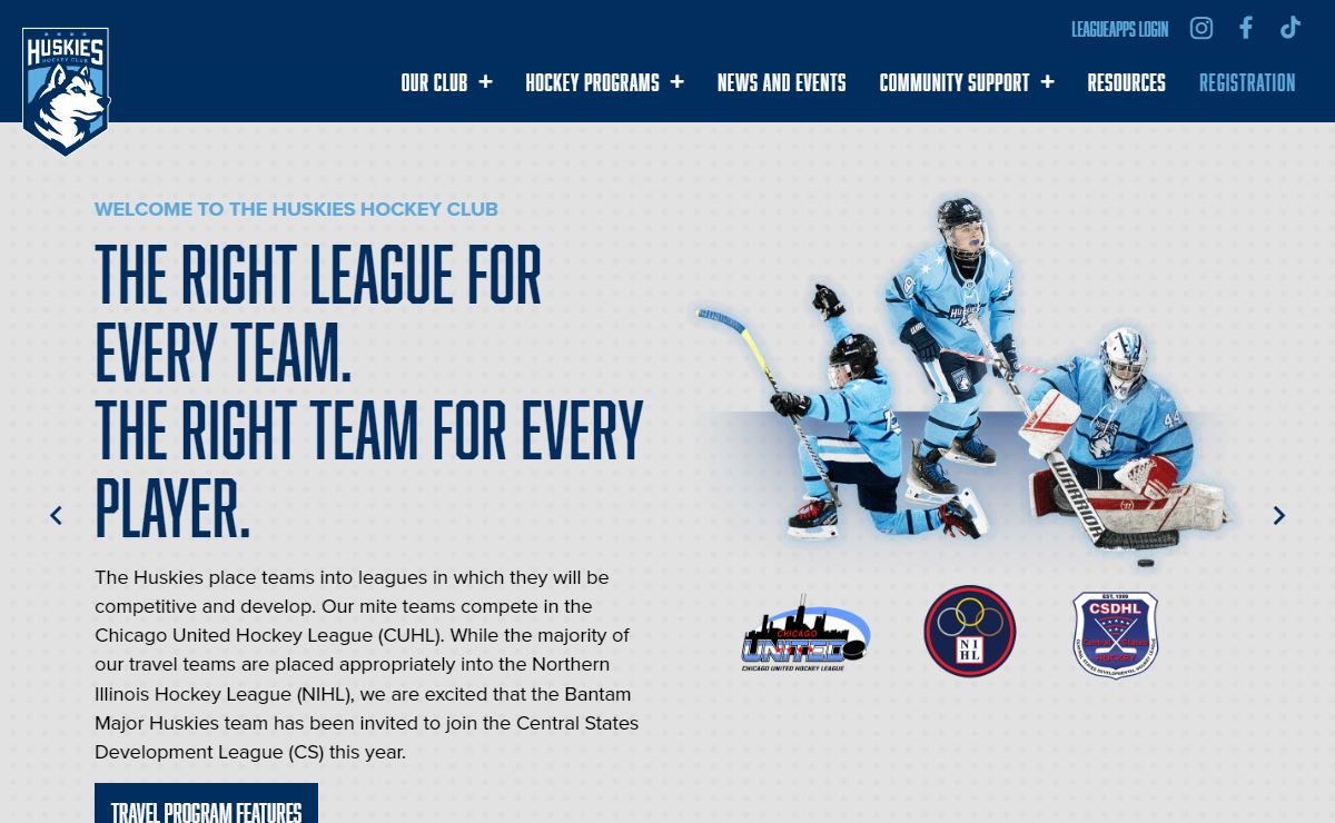Developing youth hockey players in the Chicago since 1969 - Huskies Hockey Club