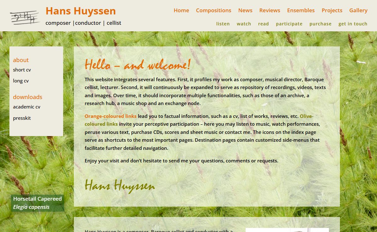 Hans Huyssen | composer | cellist | musical director