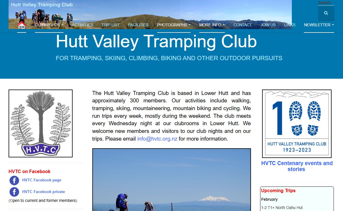 Home - Hutt Valley Tramping Club