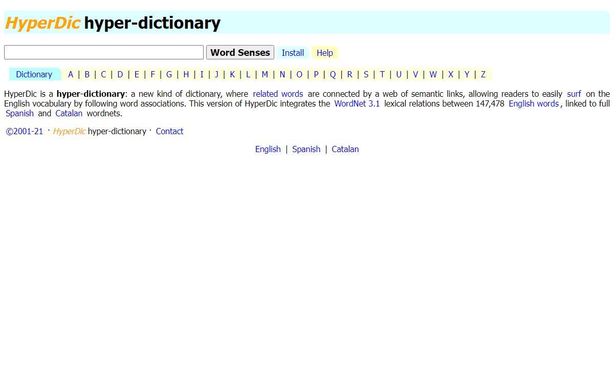 HyperDic hyper-dictionary