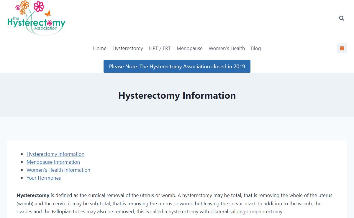 Hysterectomy Association