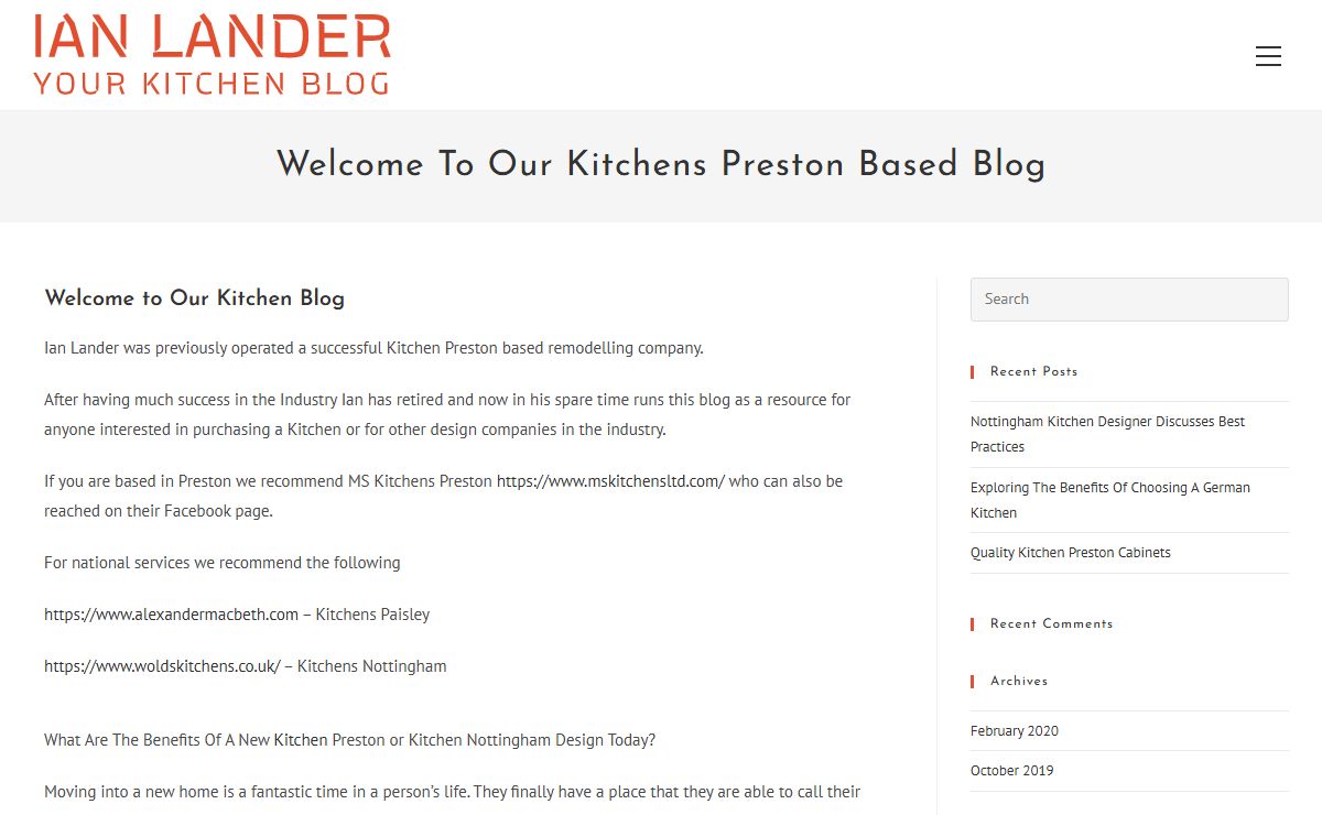 Ianlander – Kitchens Preston – Based Blog