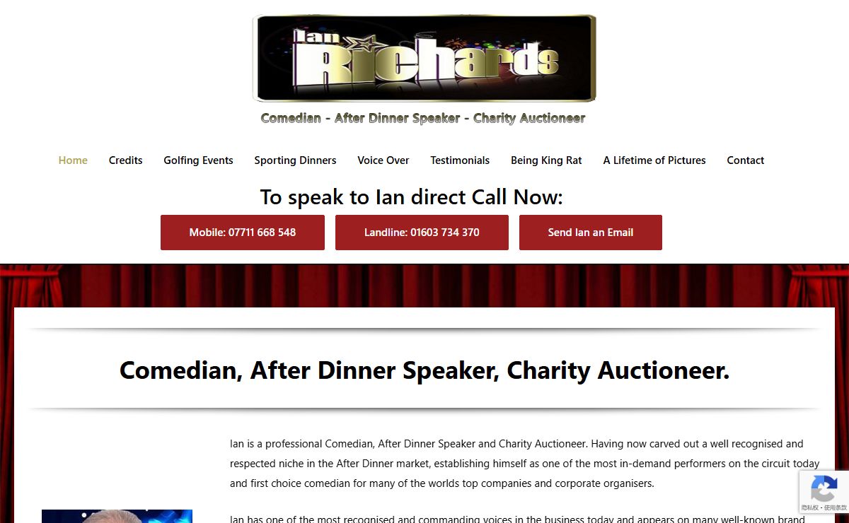 Ian Richards - Comedian, After Dinner Speaker, Charity Auctioneer