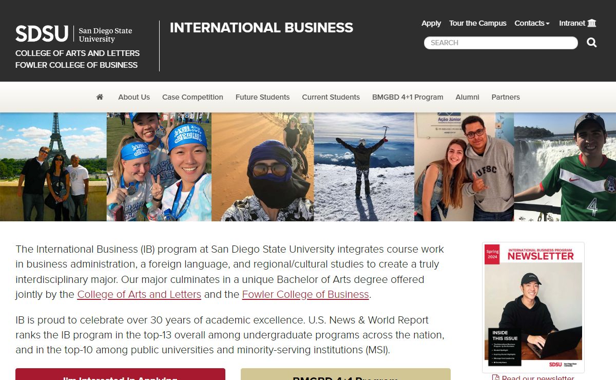 Home | International Business | Arts & Letters | SDSU