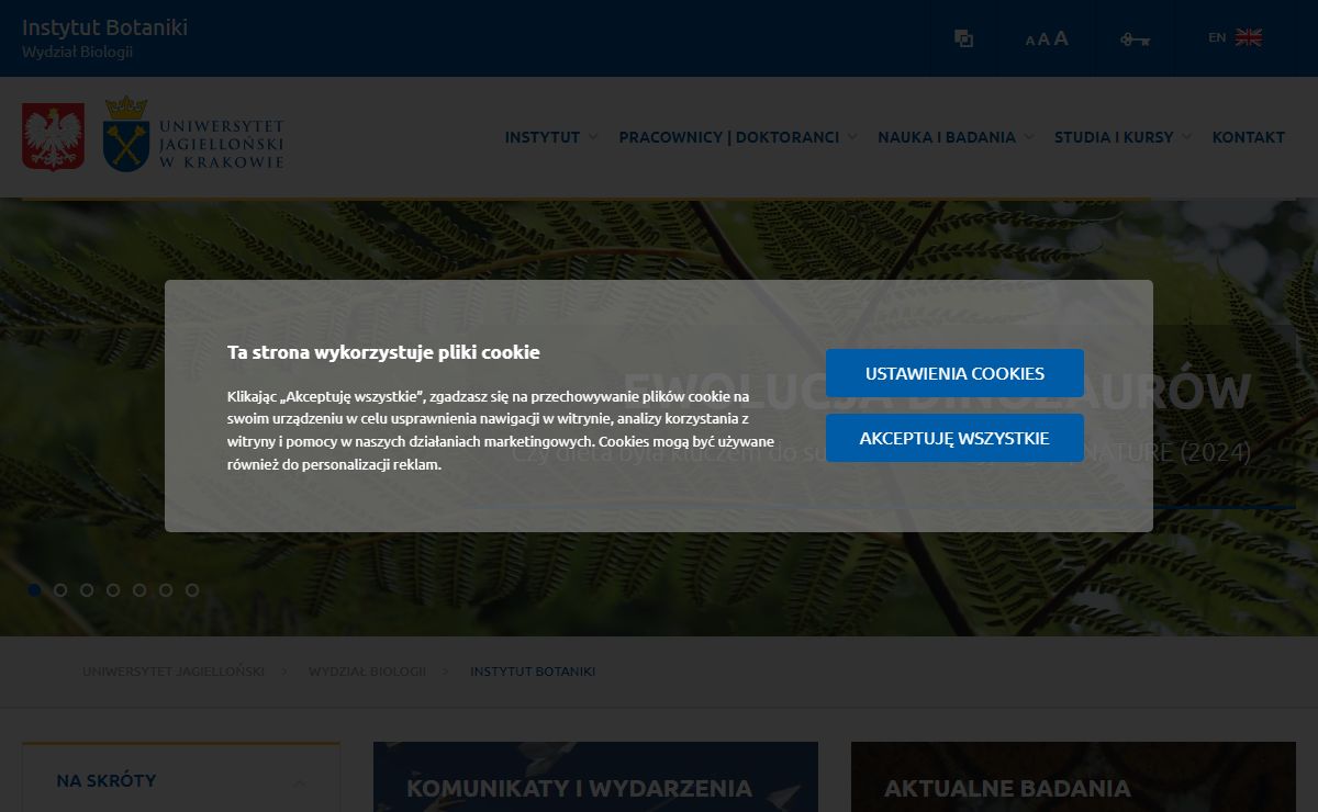 Instytut Botaniki - Wydział Biologii