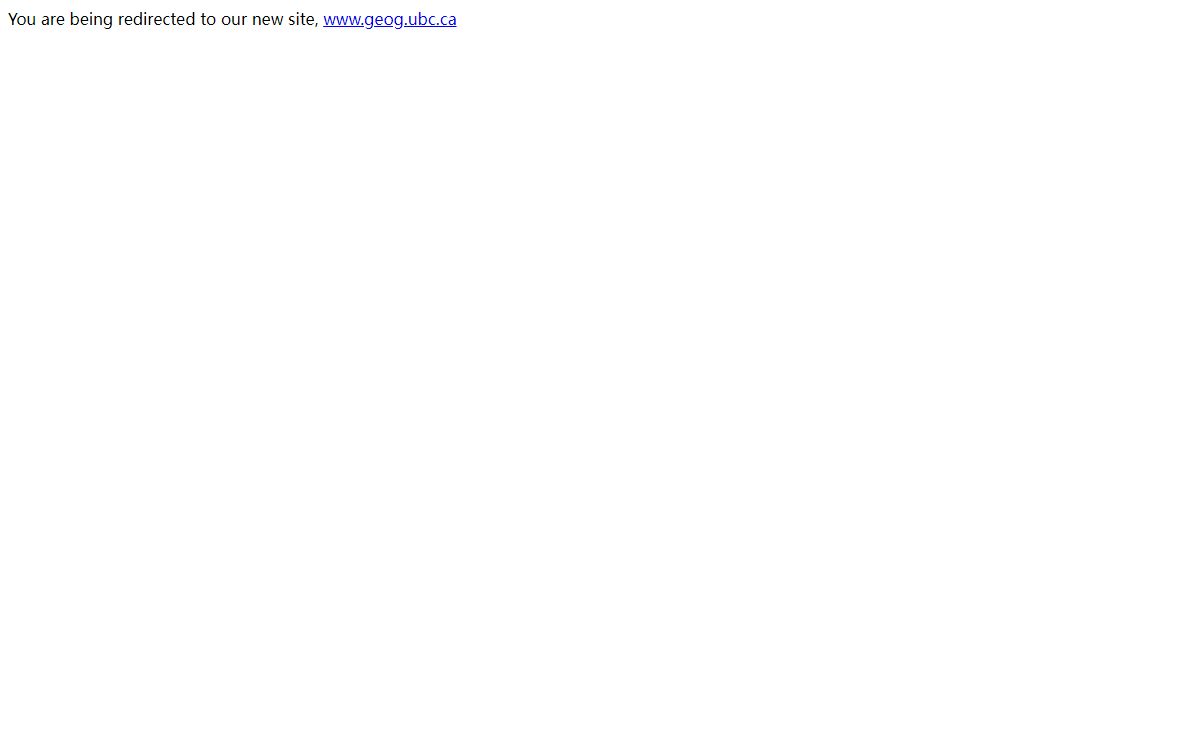 Old UBC Geography Web Server