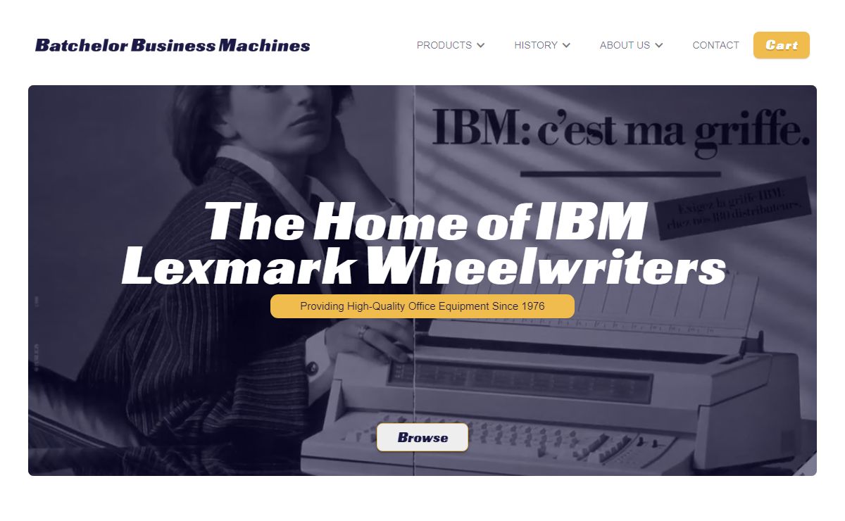 Batchelor Business Machines - The Home of IBM Lexmark Wheelwriters - Home