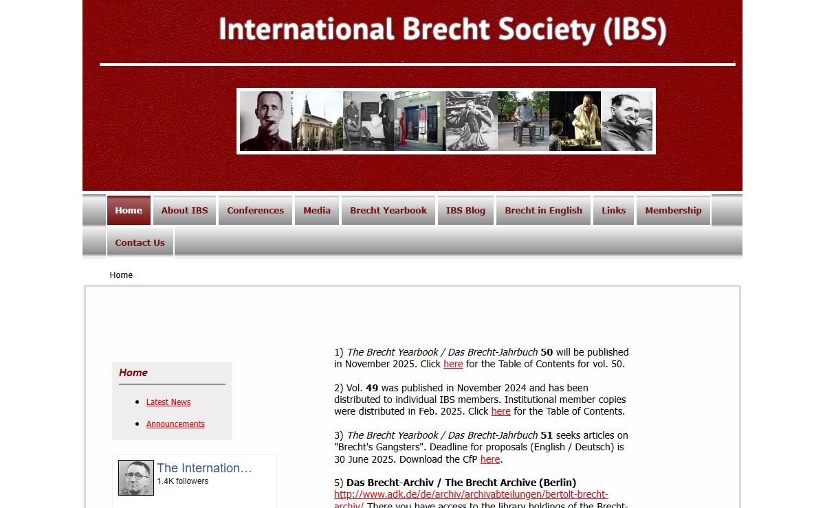International Brecht Society - Home