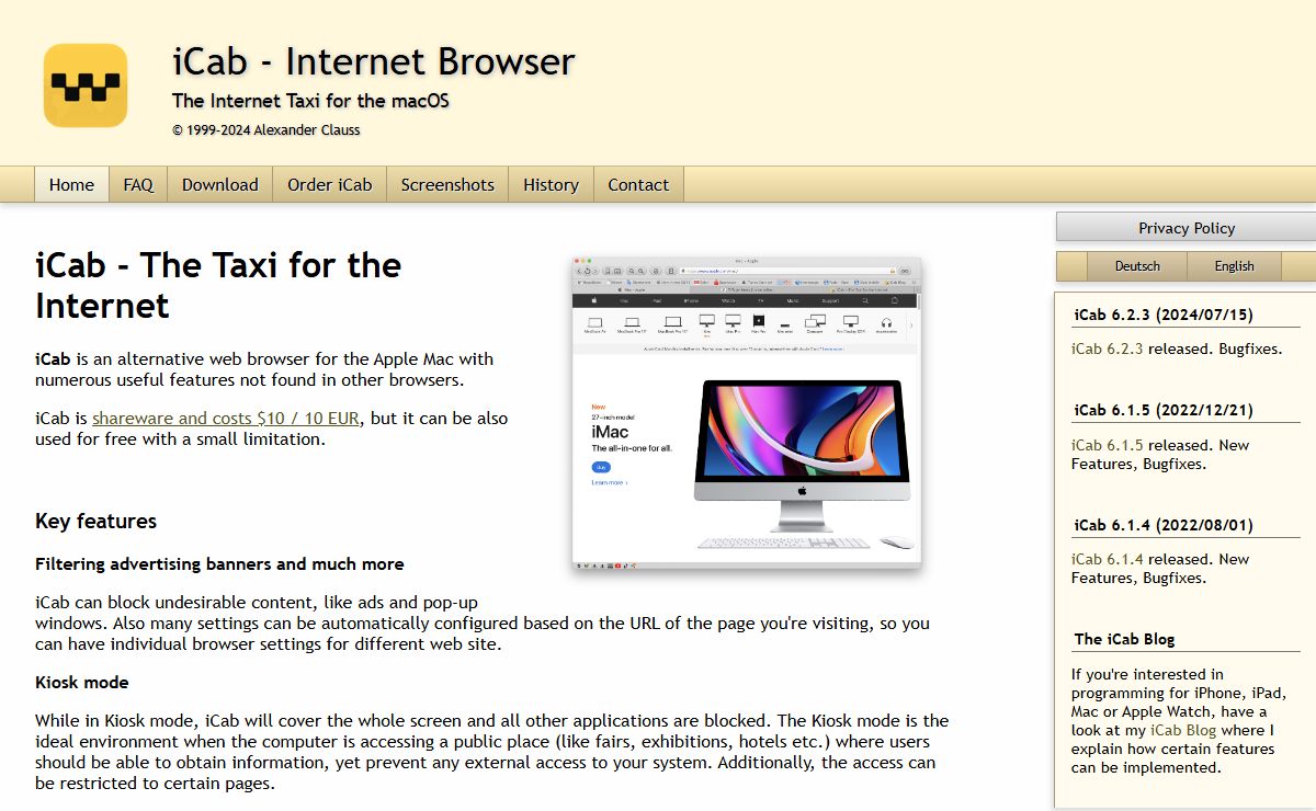 iCab - The Taxi for the Internet