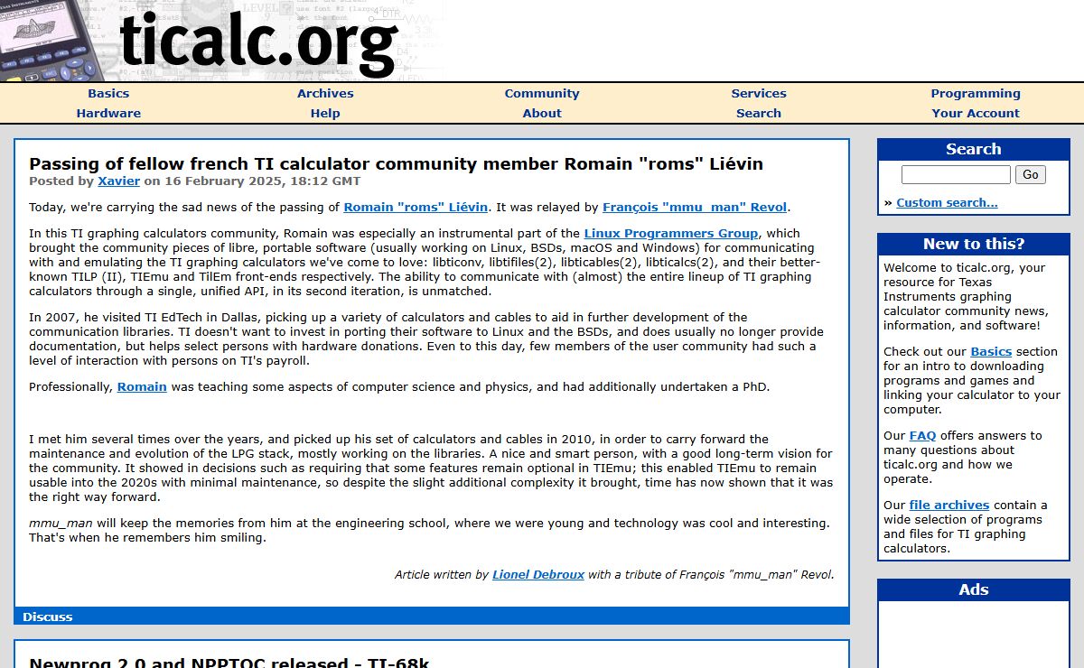 Welcome - ticalc.org