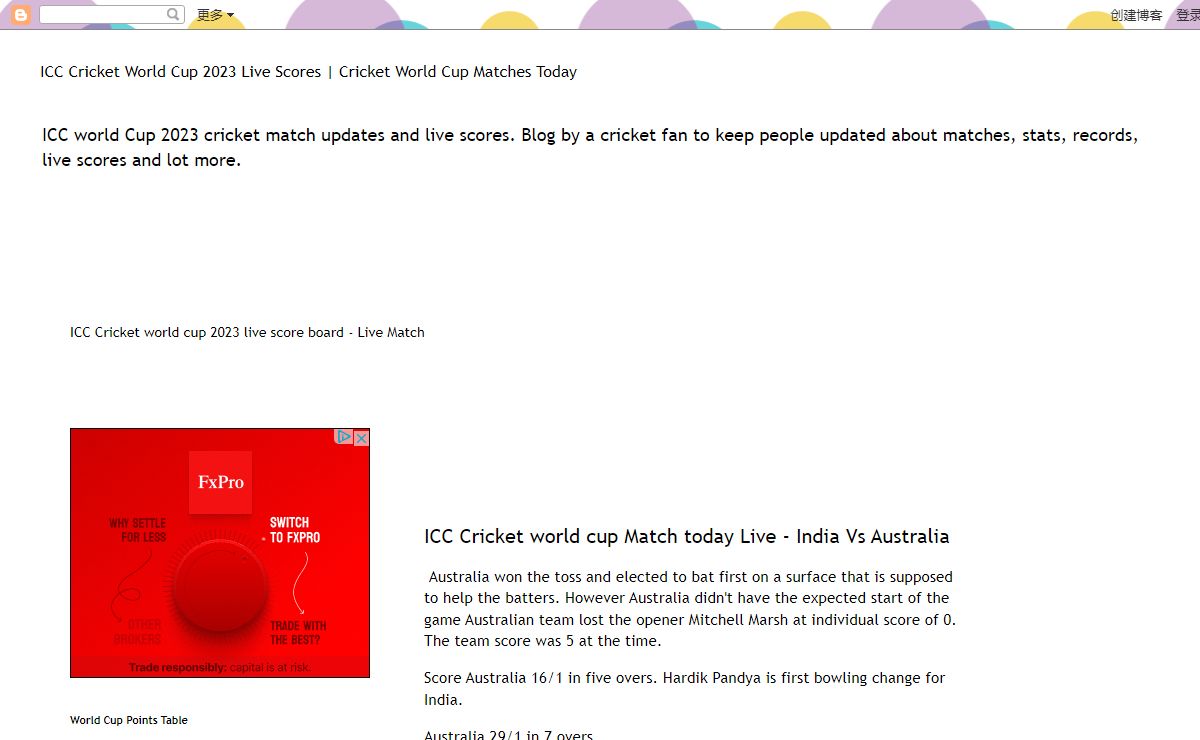ICC Cricket World Cup 2023 Live Scores | Cricket World Cup Matches Today
