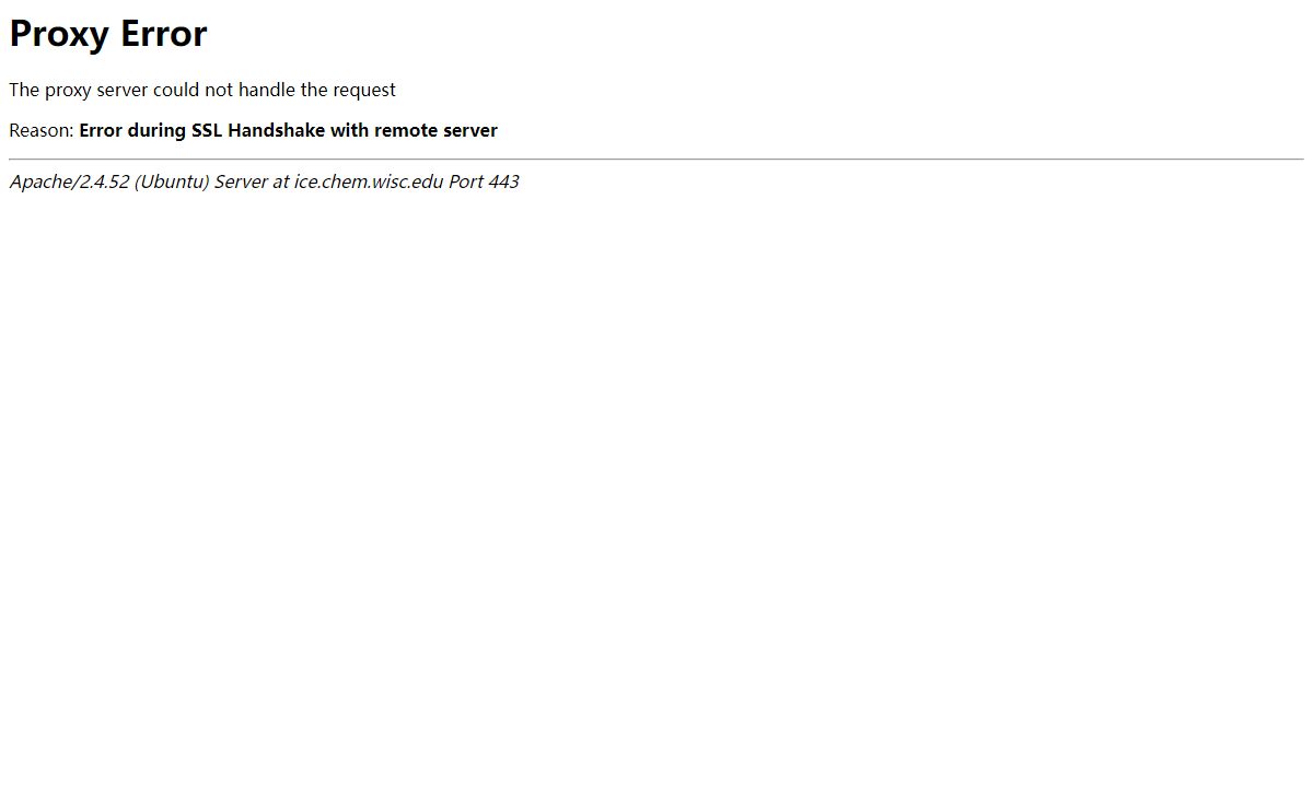 500 Proxy Error