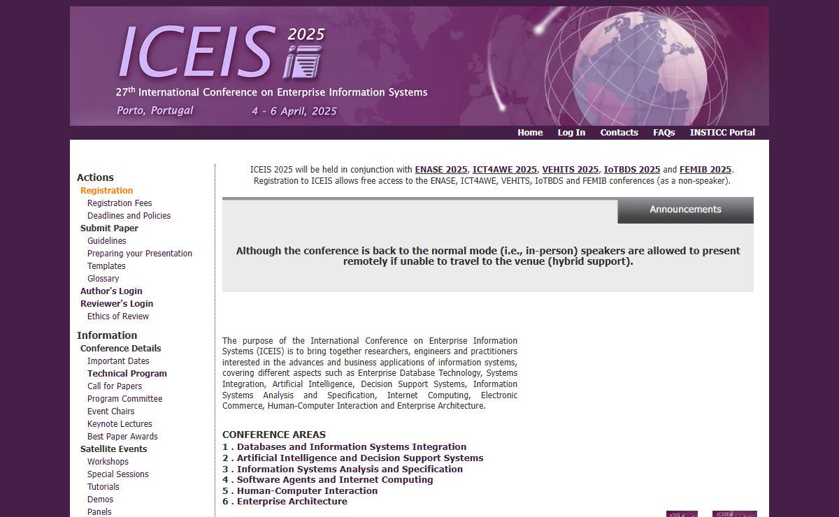 ICEIS 2025 - Conference
