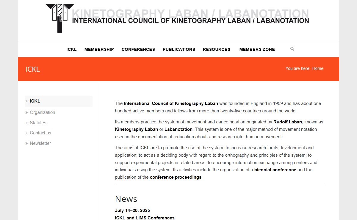 ICKL - the International Council of Kinetography Laban/Labanotation