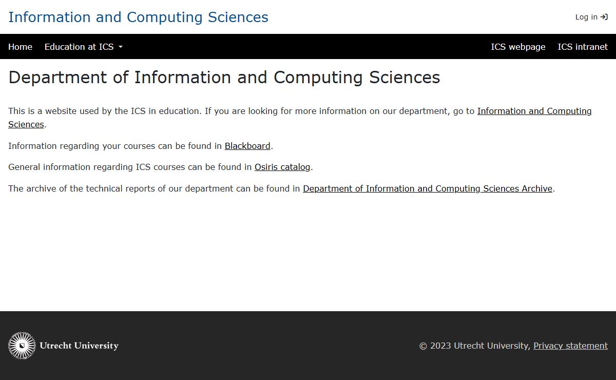 ICS | Utrecht University