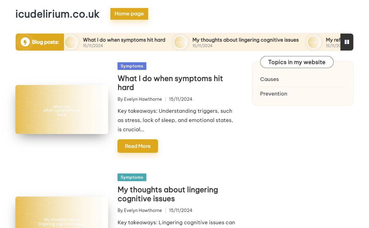 Welcome to icudelirium.co.uk | Home page