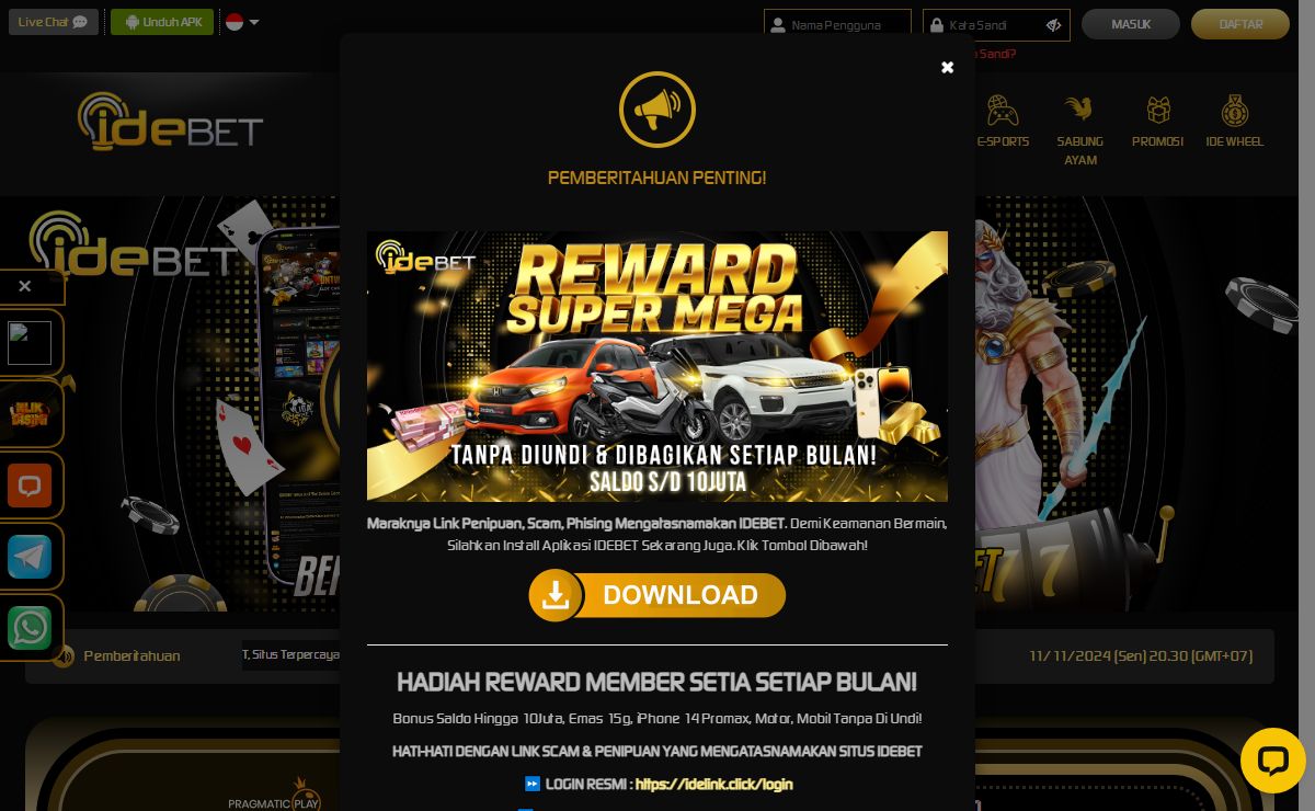 IDEBET: Website Daftar Slot Gacor 2024 Gampang Menang JP Maxwin