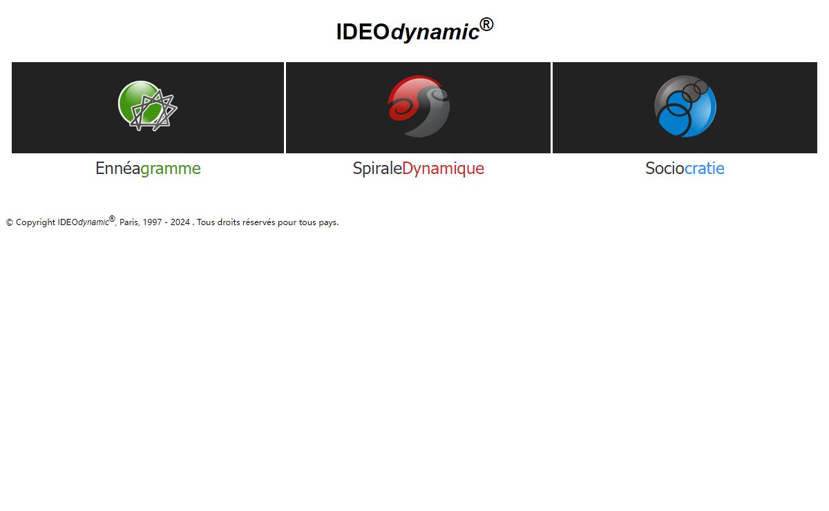IDEOdynamic : page d'accueil
