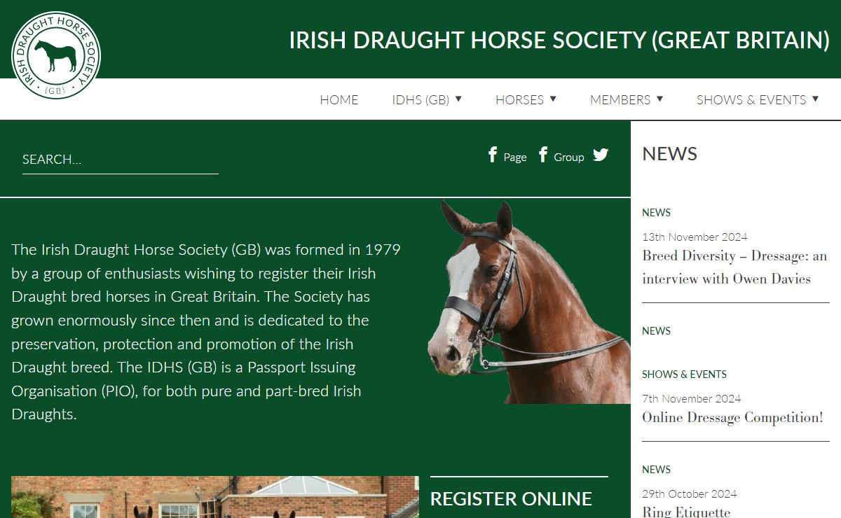 IDHS(GB) - Irish Draught Horse Society (Great Britain)