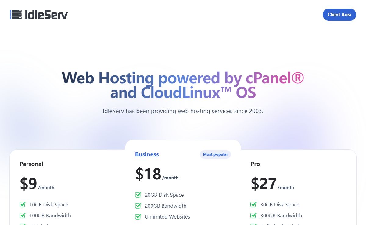 Web Hosting by IdleServ