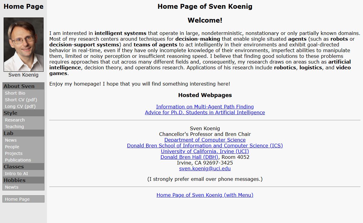 Sven Koenig: Home Page