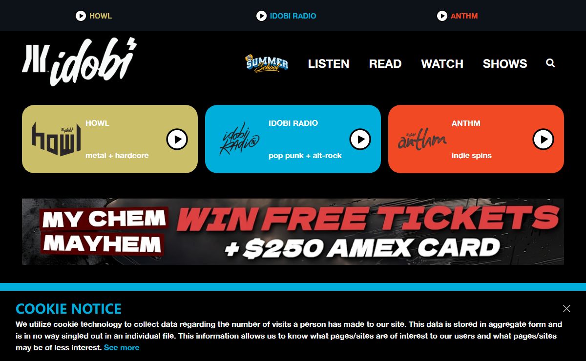 idobi.com - Free Alternative, Pop-Punk, Metal, and Indie Radio Stations
