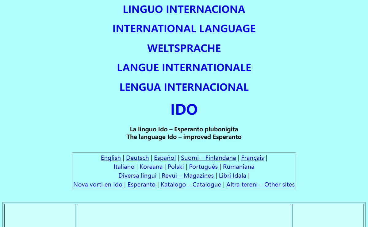 The international language Ido - improved Esperanto