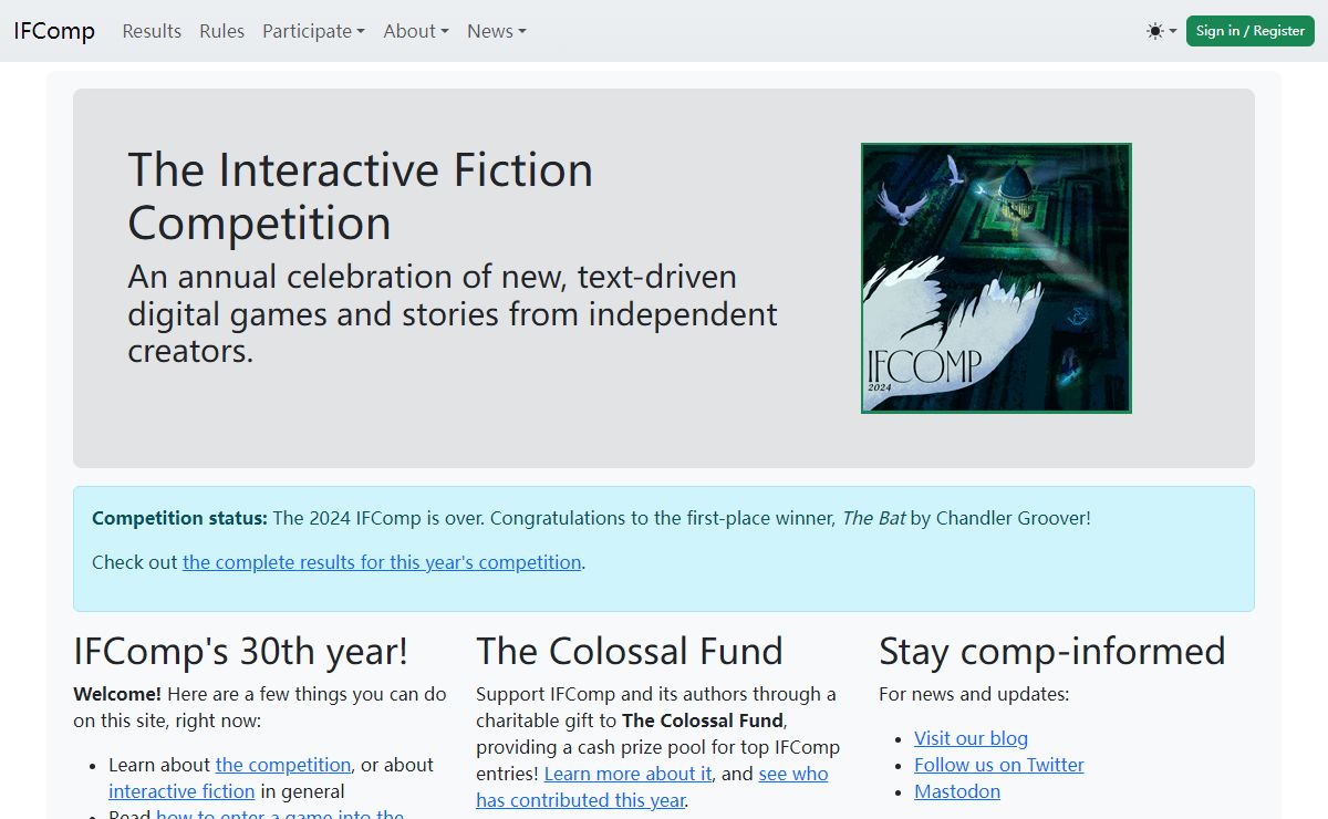 The Interactive Fiction Competition