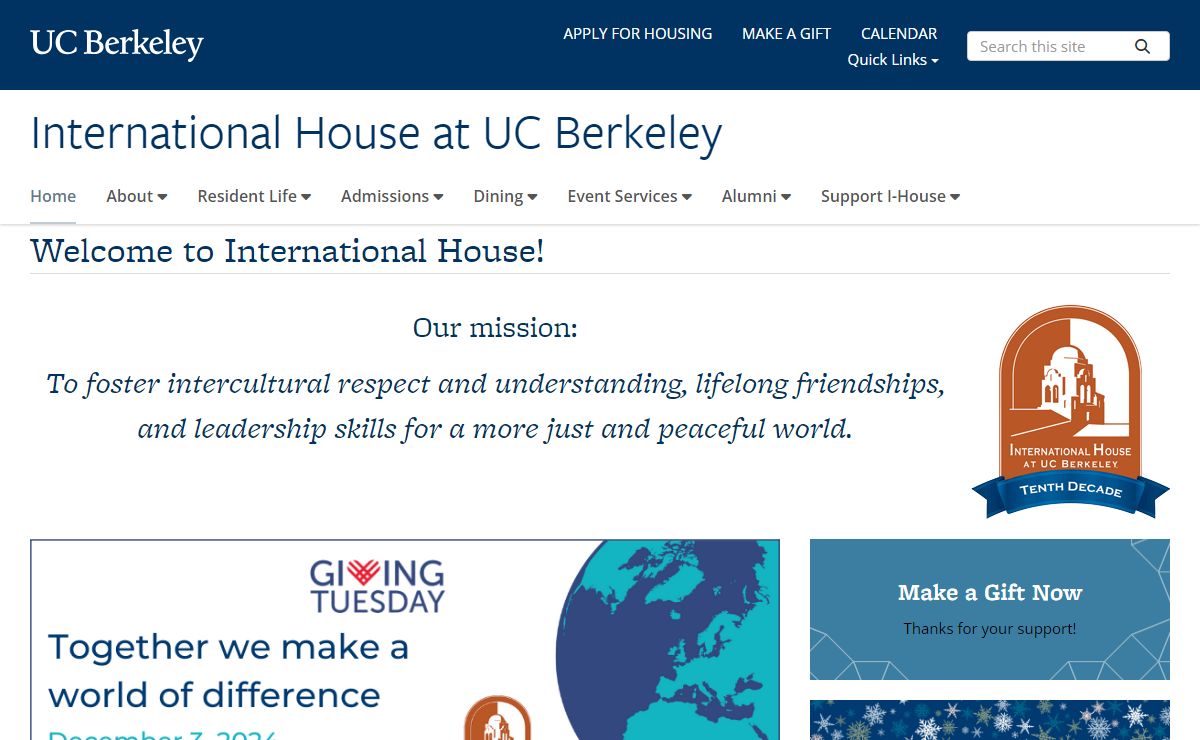 Welcome to International House! | International House at UC Berkeley