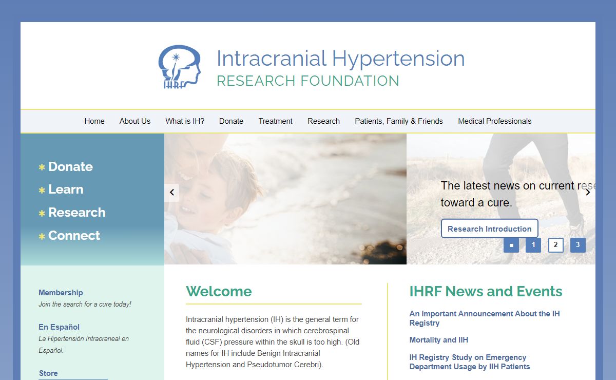 Welcome to the Intracranial Hypertension Research Foundation | Formerly called Benign Intracranial Hypertension and Pseudotumor Cerebri
