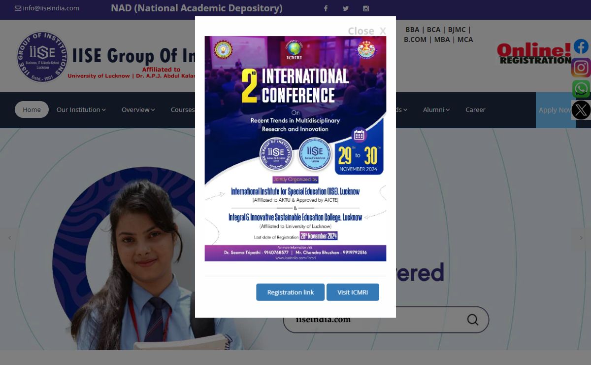 MBA College in Lucknow, MCA College in Lucknow, BCA College in Lucknow, Mass Communication in Lucknow