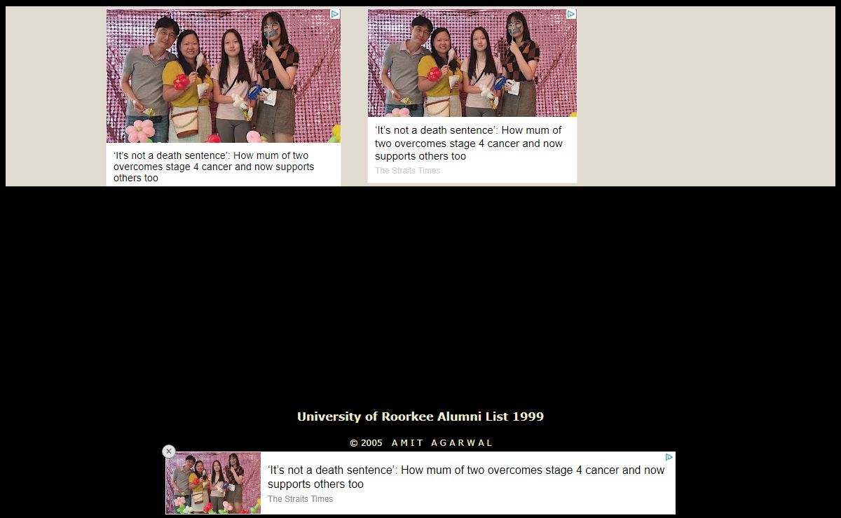 University of Roorkee (IIT) Alumni List 1999