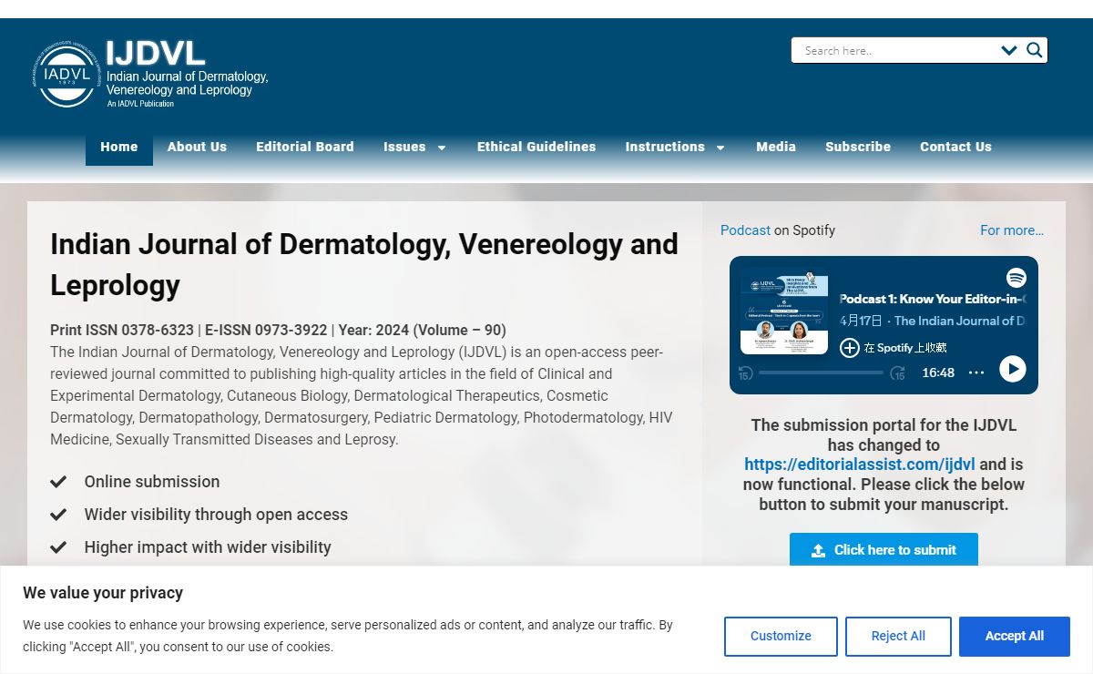 Indian Journal of Dermatology, Venereology and Leprology