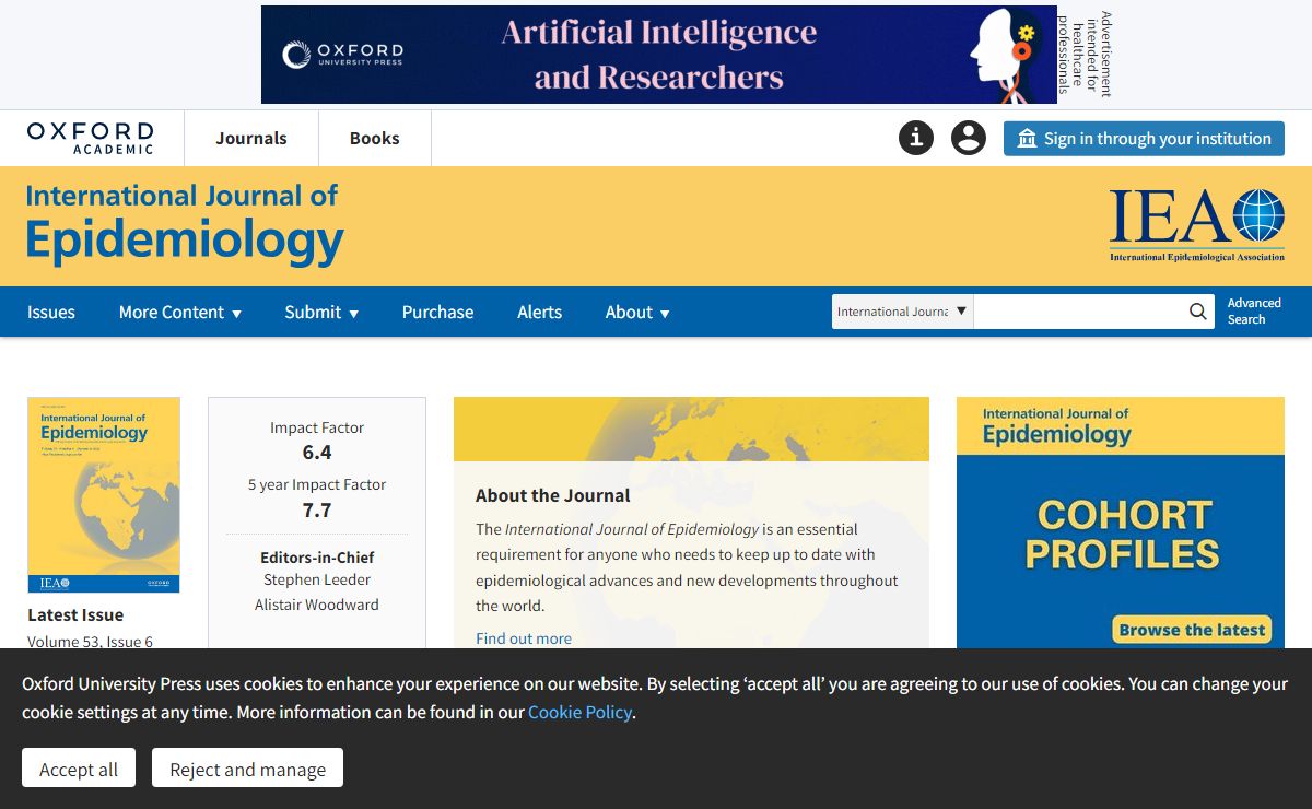 International Journal of Epidemiology | Oxford Academic