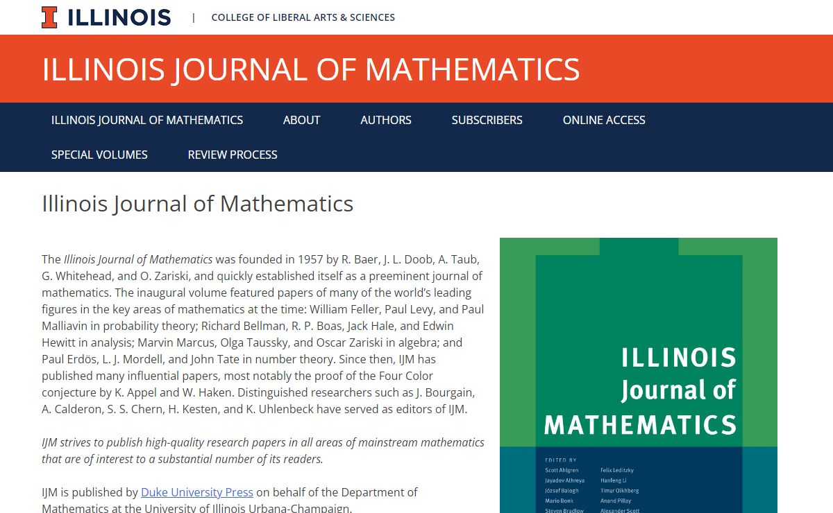 Illinois Journal of Mathematics