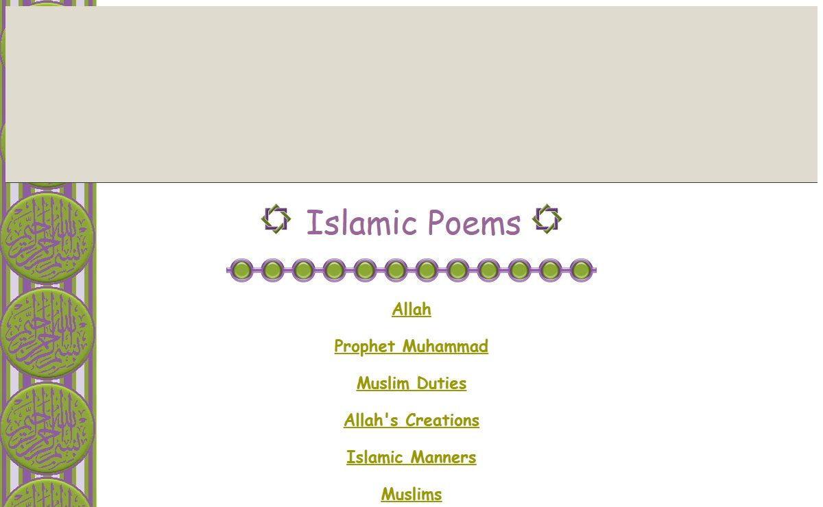 Islamic Kids Poems