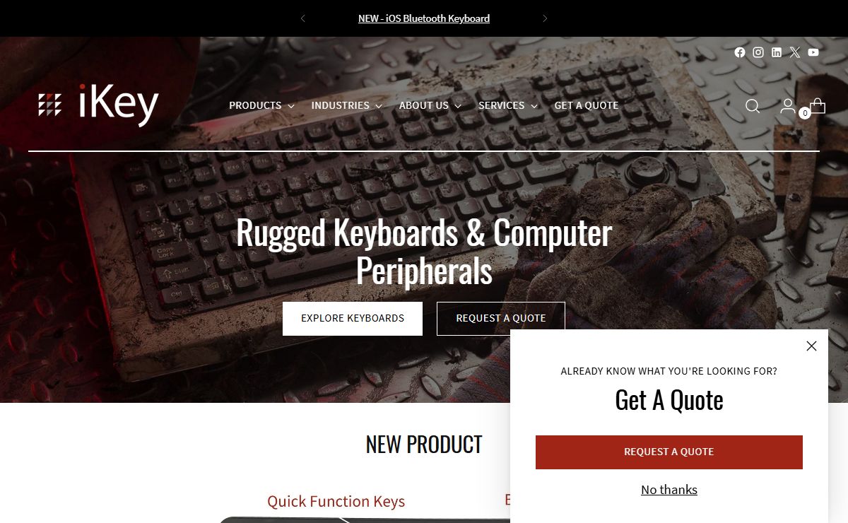 Rugged Industrial Keyboards, Displays & Devices – ikey