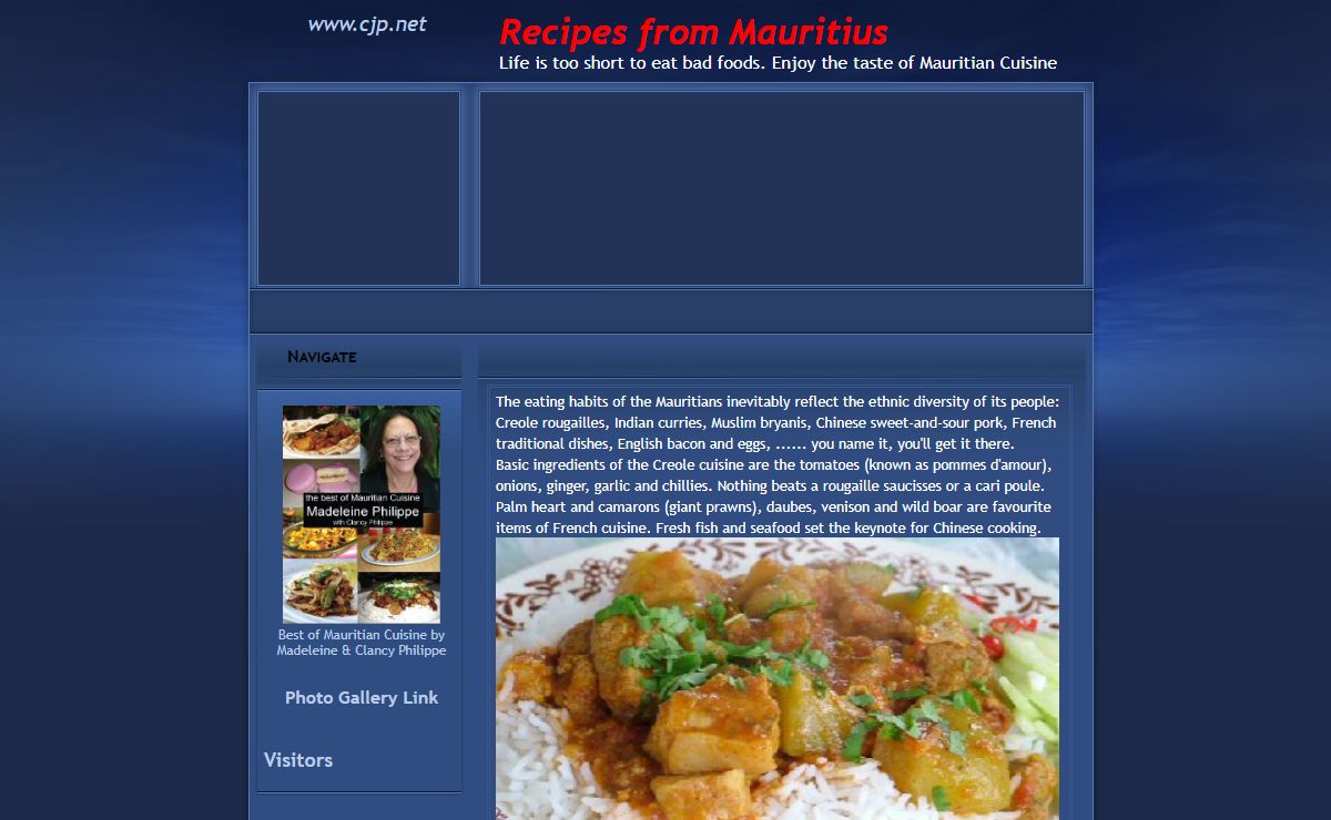 Recipes from Mauritius by Madeleine Philippe