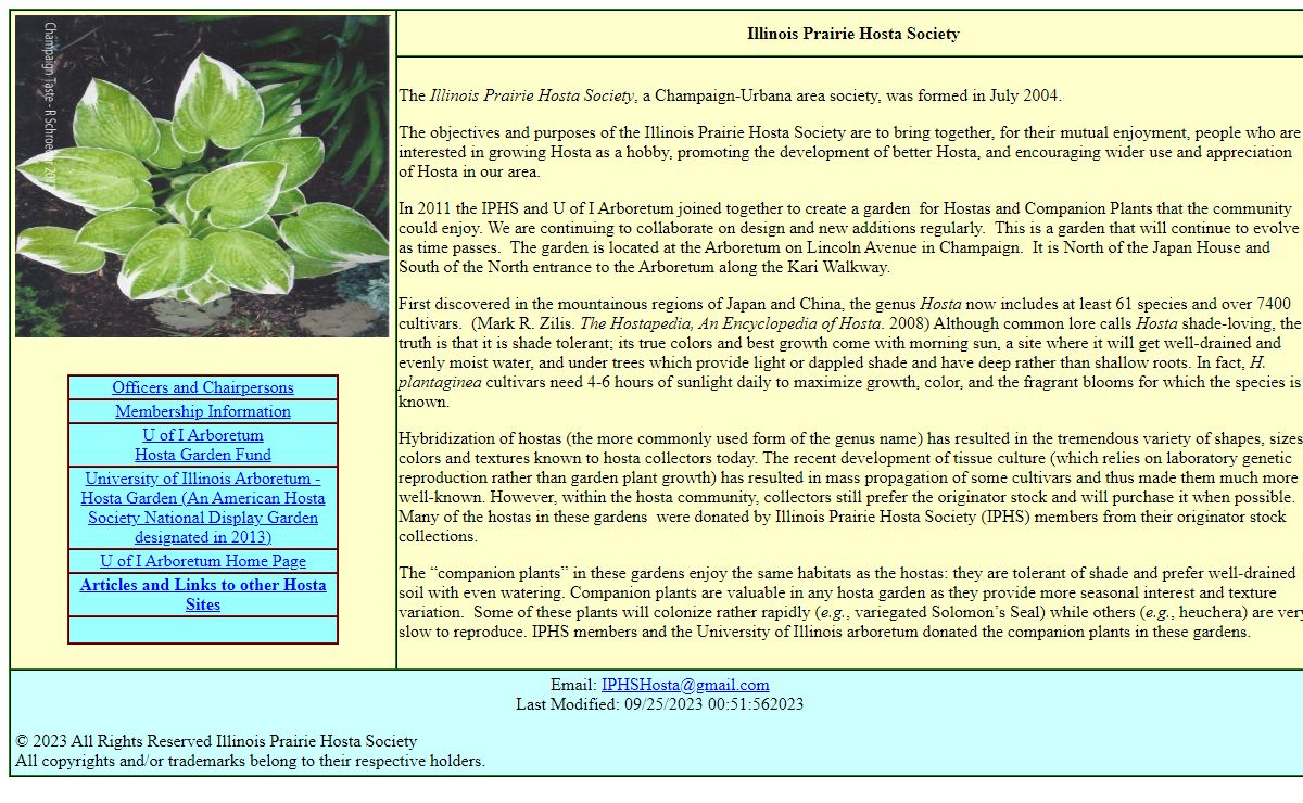 Illinois Prairie Hosta Society