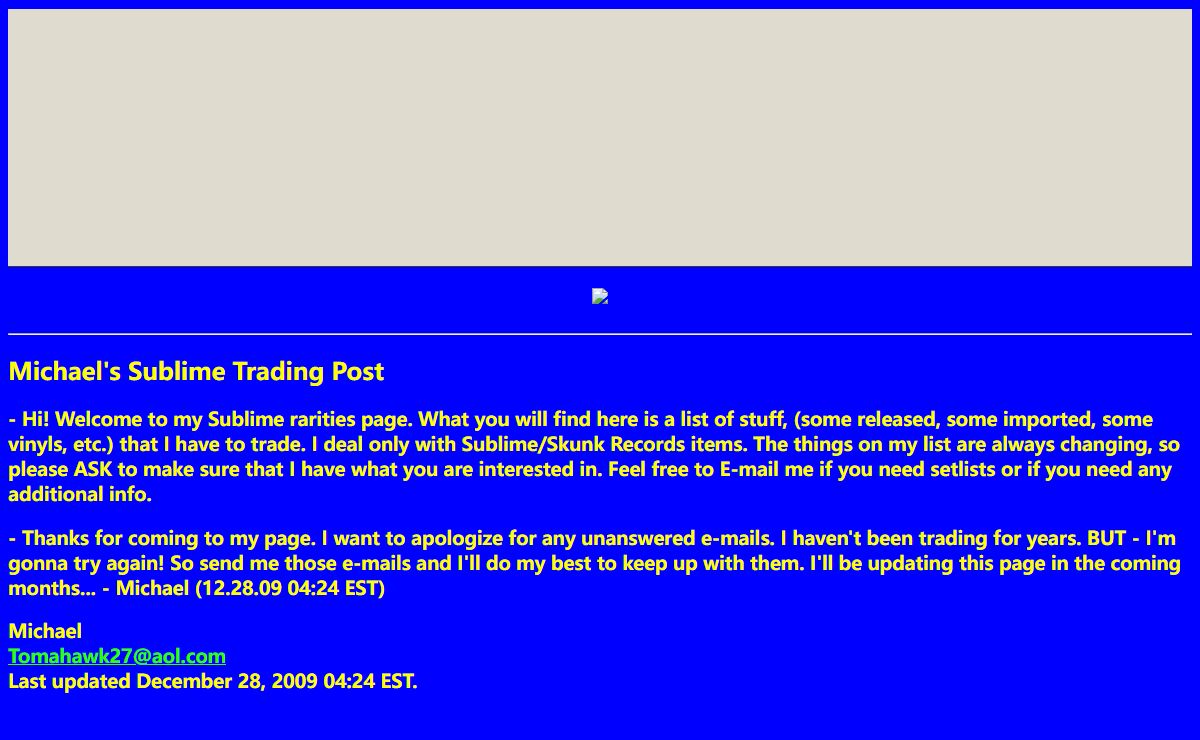 Michael's Sublime Trading Post